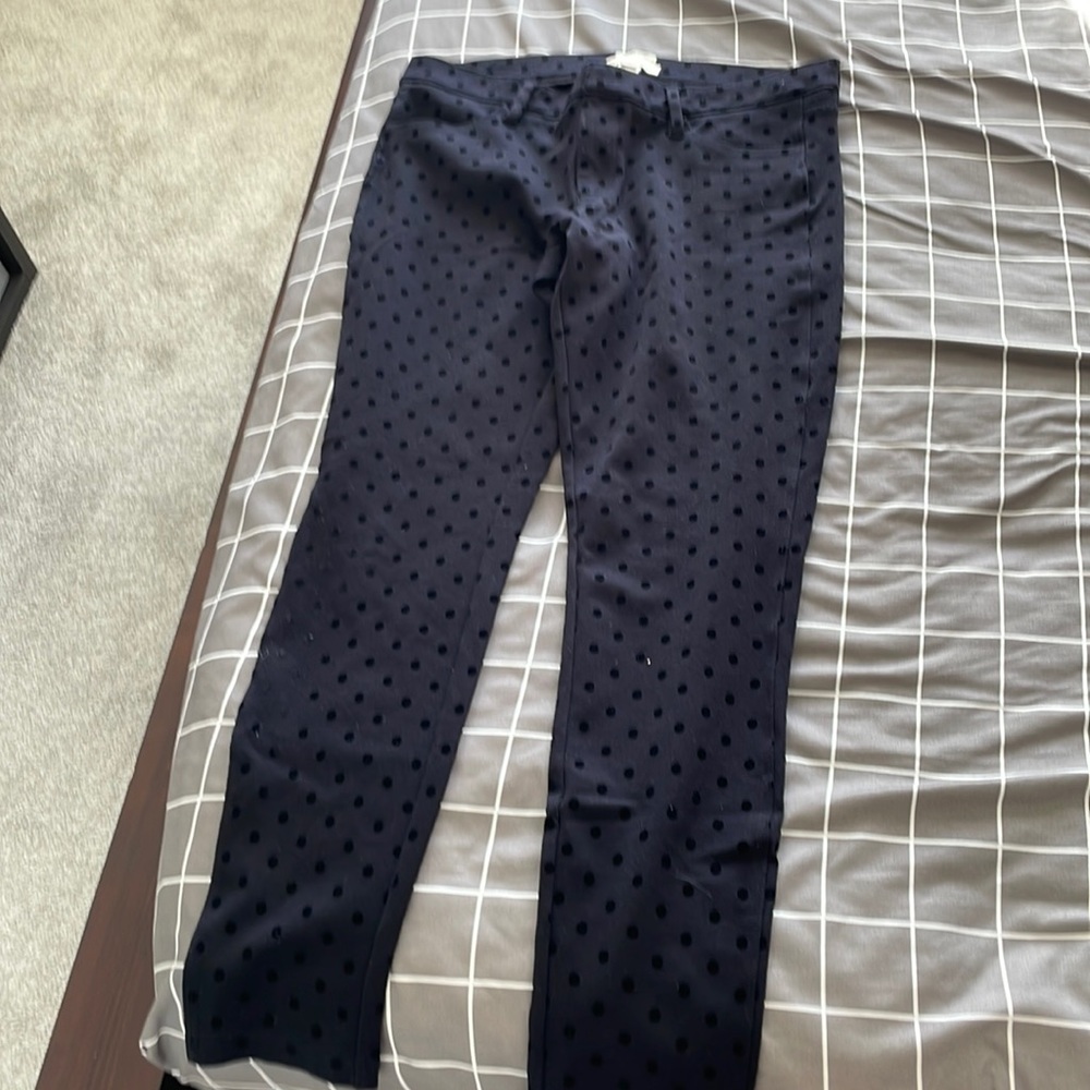 J. Crew Velvet Polka Dot Gigi Pant